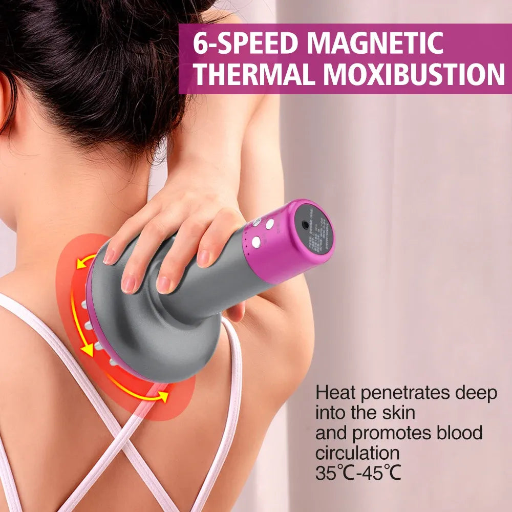 MASAJEADOR GUASHA CON TERAPIA DE CALOR EMS