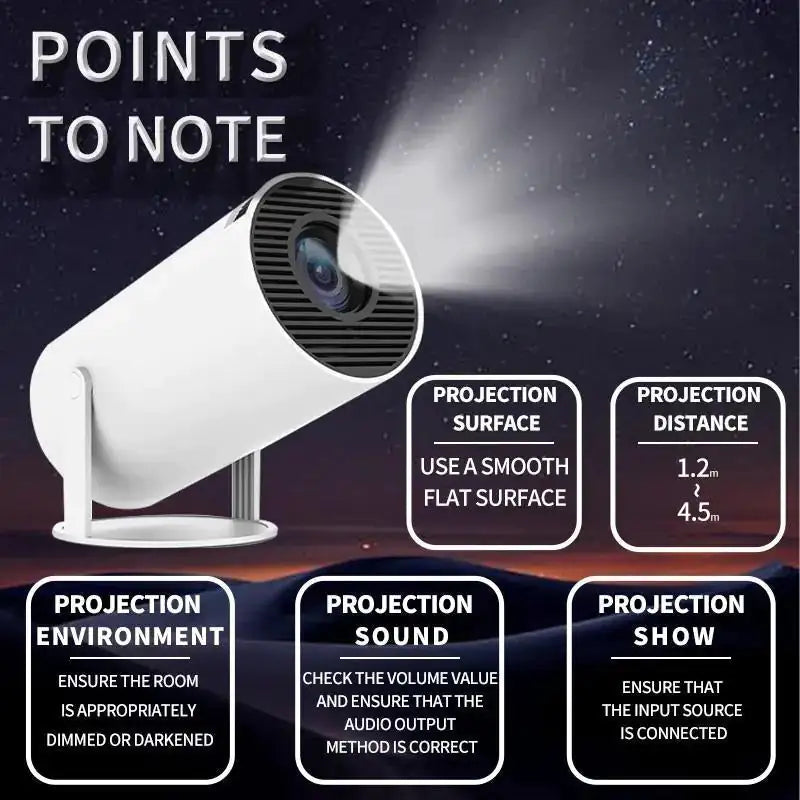 📽️PROYECTOR PORTATIL INTELIGENTE 5G WiFi + Bluetooth y control remoto