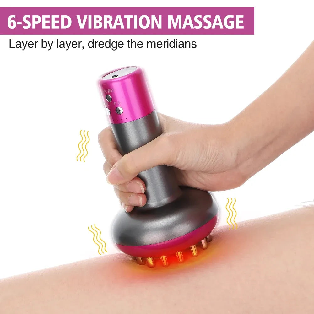 MASAJEADOR GUASHA CON TERAPIA DE CALOR EMS
